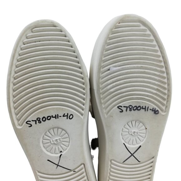 Ugg Lynus Chestnut Suede Sheepskin Fold Over Low Boots Size 7 Ankle Shearling - Picture 9 of 11